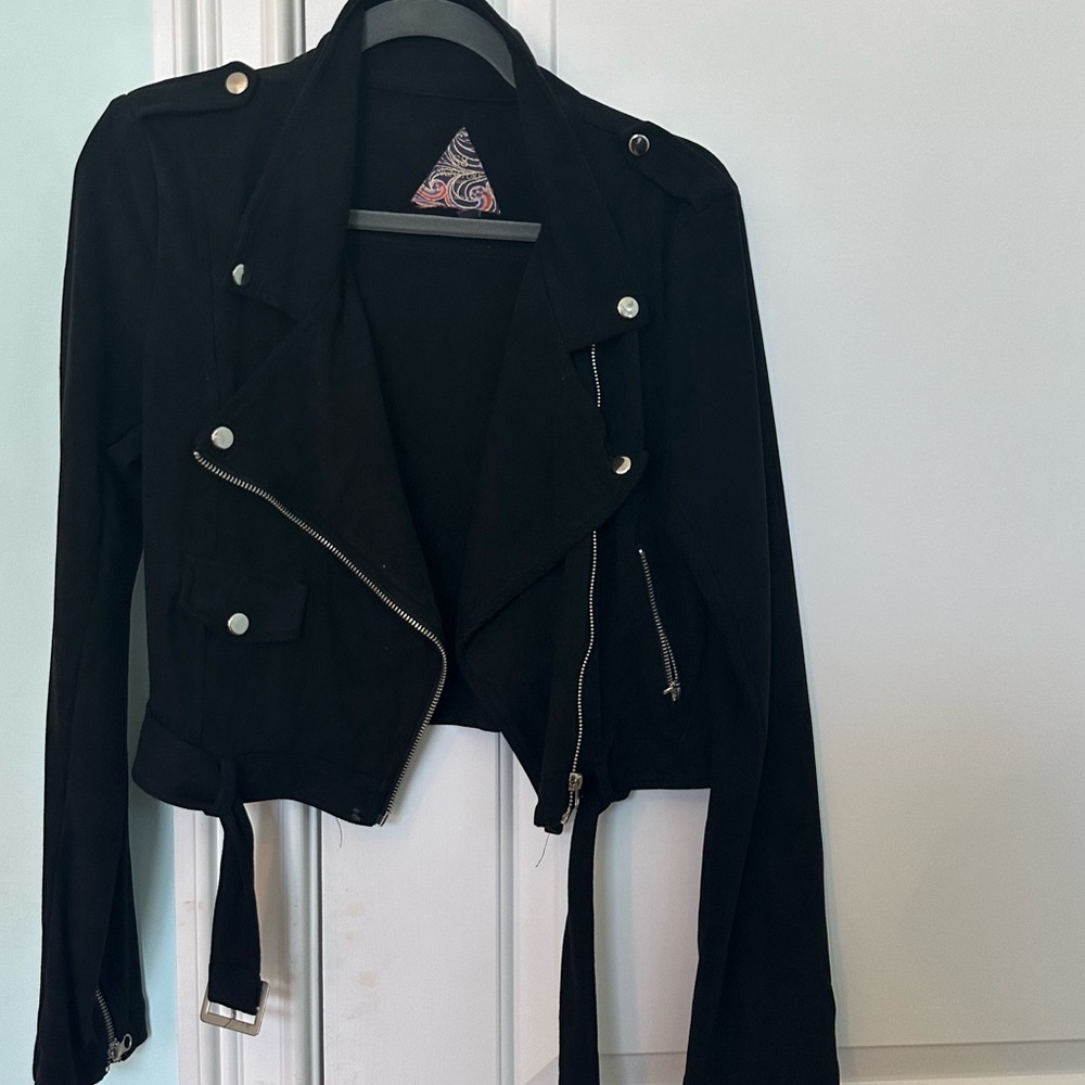 Signature8 suede biker jacket